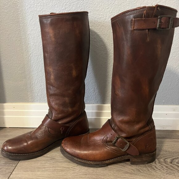 Frye Brown Leather Riding Boots - Picture 6 of 6